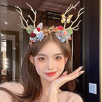 나비 사슴뿔 머리띠 (나비 색상 랜덤)