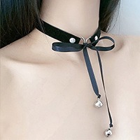 방울 리본매듭 초커